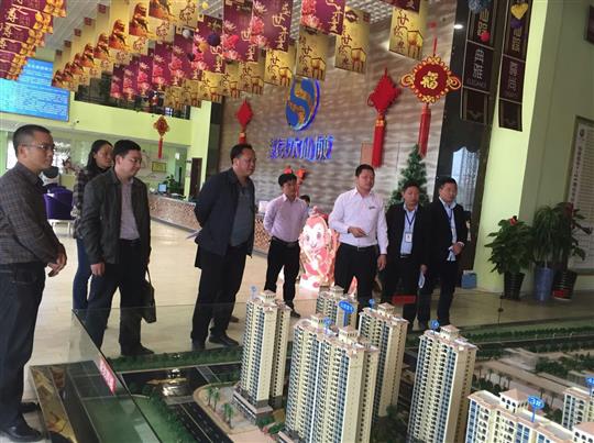 武宣县考察团领导参观考察武宣乐鱼官网注册-乐鱼（中国）
商业中心项目